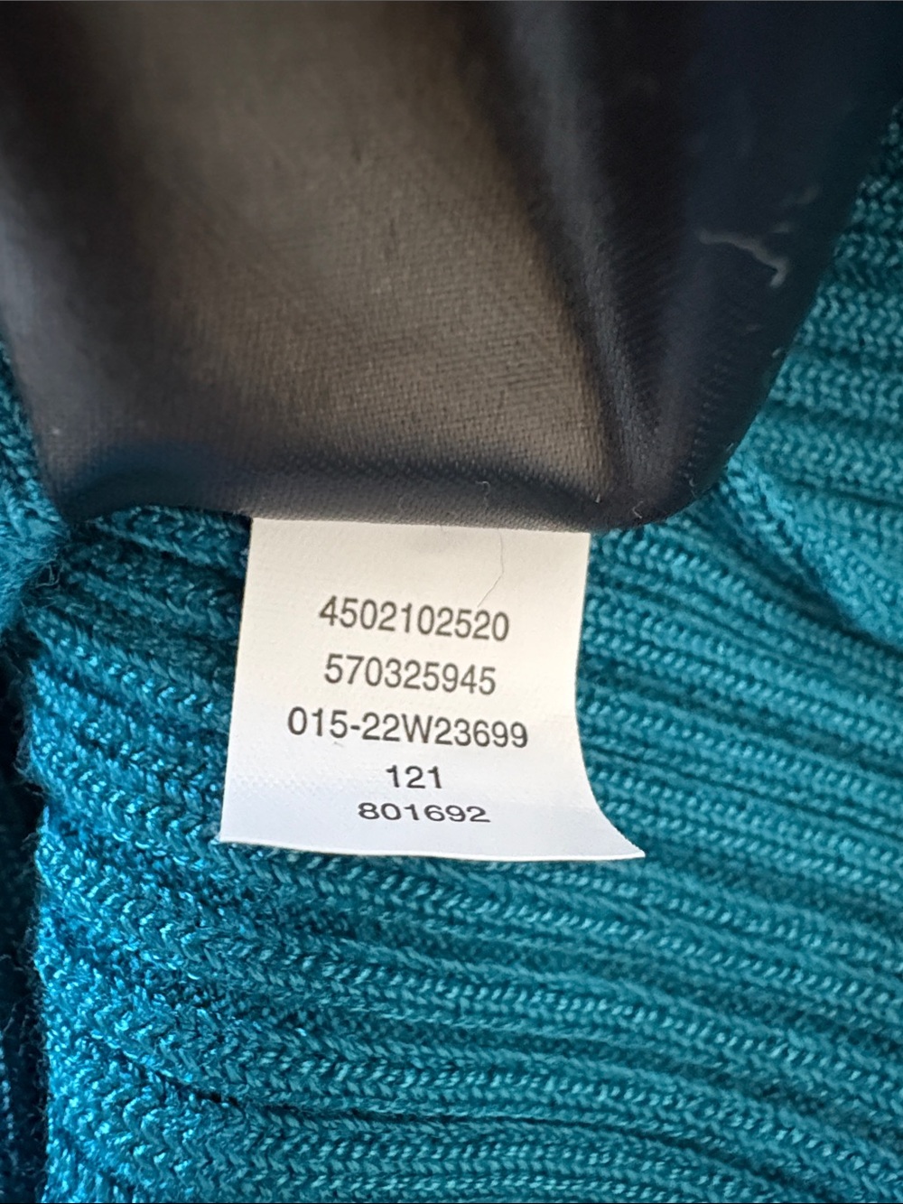 White House Black Market Ribbed Foldover Off-Shoulder Top in Deep Lagoon XL NWT - Picture 6 of 9